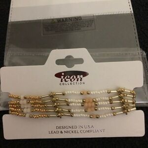 Seed Bead Multi-Strand Stretch Bracelet